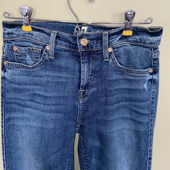 7 For All Mankind Ankle Split Hem Skinny Jeans - Picture 7 of 9